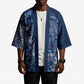 Africa Floral mix Maasai Shuka Kimono Blue Moitf