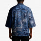 Africa Floral mix Maasai Shuka Kimono Blue Moitf
