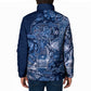 Africa Floral mix Maasai Shuka Padded Jacket Blue Moitf
