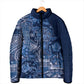 Africa Floral mix Maasai Shuka Padded Jacket Blue Moitf