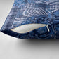 Africa Floral mix Maasai Shuka Pillow Cover Blue Moitf