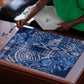 Africa Floral mix Maasai Shuka Puzzle Blue Moitf
