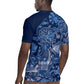 Afro Floral mix Maasai Shuka Rugby Jersey Blue Moitf