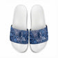 Africa Floral mix Maasai Shuka Slide Sandals Blue Moitf