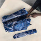 Africa Floral mix Maasai Shuka Umbrella Blue Moitf