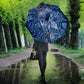 Africa Floral mix Maasai Shuka Umbrella Blue Moitf