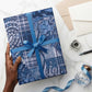 Africa Floral mix Maasai Shuka Wrapping Paper Blue Moitf - African Pride