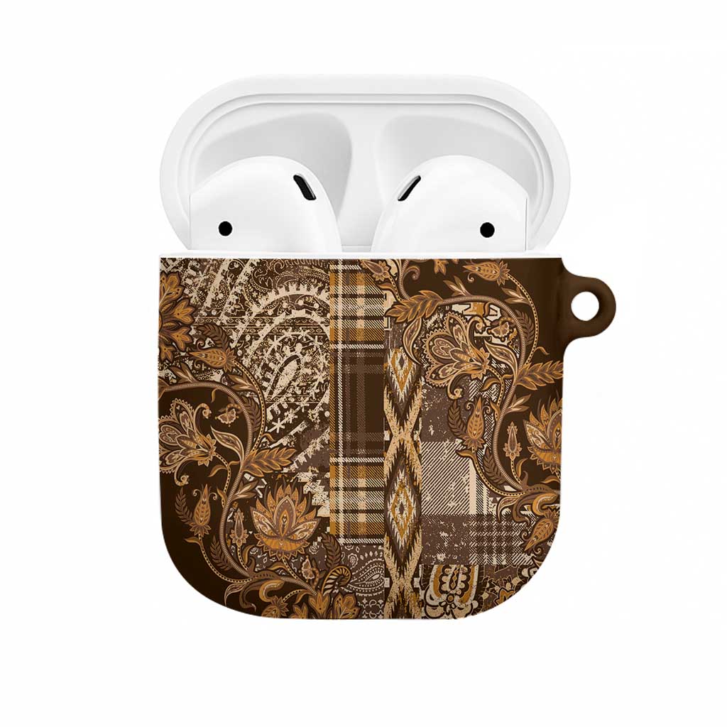 Africa Floral mix Maasai Shuka AirPods Case Gold Moitf