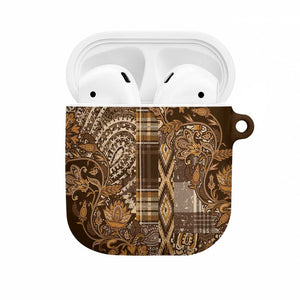 Africa Floral mix Maasai Shuka AirPods Case Gold Moitf