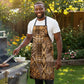 Africa Floral mix Maasai Shuka Apron Gold Moitf