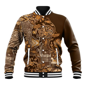 Afro Floral mix Maasai Shuka Baseball Jacket Gold Moitf LT9