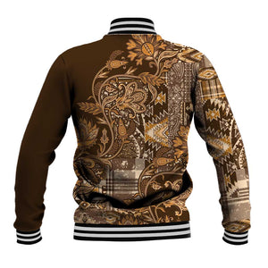 Afro Floral mix Maasai Shuka Baseball Jacket Gold Moitf LT9