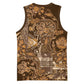 Afro Floral mix Maasai Shuka Basketball Jersey Gold Moitf - African Pride