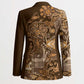 Africa Floral mix Maasai Shuka Blazer Gold Moitf