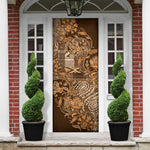 Africa Floral mix Maasai Shuka Door Cover Gold Moitf