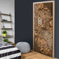 Africa Floral mix Maasai Shuka Door Cover Gold Moitf