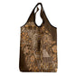 Afro Floral mix Maasai Shuka Grocery Bag Gold Moitf