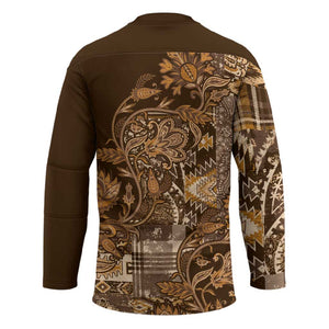 Africa Floral mix Maasai Shuka Hockey Jersey Gold Moitf