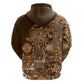 Afro Floral mix Maasai Shuka Hoodie Gold Moitf