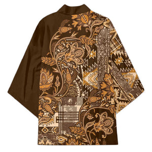 Africa Floral mix Maasai Shuka Kimono Gold Moitf