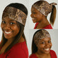 Afro Floral mix Maasai Shuka Neck Gaiter Gold Moitf LT9
