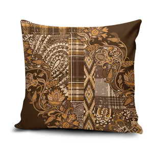Africa Floral mix Maasai Shuka Pillow Cover Gold Moitf