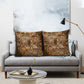 Africa Floral mix Maasai Shuka Pillow Cover Gold Moitf