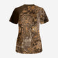 Africa Floral mix Maasai Shuka Scrub Top Gold Moitf