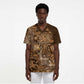 Africa Floral mix Maasai Shuka Scrub Top Gold Moitf