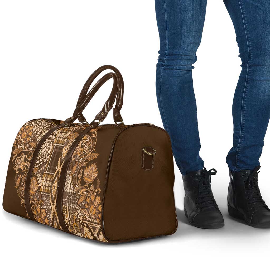 Africa Floral mix Maasai Shuka Travel Bag Gold Moitf