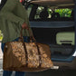 Africa Floral mix Maasai Shuka Travel Bag Gold Moitf