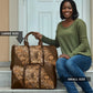 Africa Floral mix Maasai Shuka Travel Bag Gold Moitf
