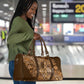 Africa Floral mix Maasai Shuka Travel Bag Gold Moitf
