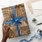 Africa Floral mix Maasai Shuka Wrapping Paper Gold Moitf - African Pride
