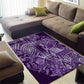 Afro Floral mix Maasai Shuka Area Rug Purple Moitf