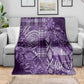 Afro Floral mix Maasai Shuka Blanket Purple Moitf