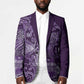 Africa Floral mix Maasai Shuka Blazer Purple Moitf