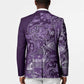 Africa Floral mix Maasai Shuka Blazer Purple Moitf