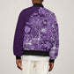 Afro Floral mix Maasai Shuka Bomber Jacket Purple Moitf