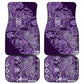 Afro Floral mix Maasai Shuka Car Mats Purple Moitf