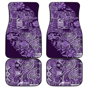 Afro Floral mix Maasai Shuka Car Mats Purple Moitf