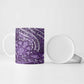 Africa Floral mix Maasai Shuka Ceramic Mug Purple Moitf
