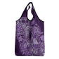 Afro Floral mix Maasai Shuka Grocery Bag Purple Moitf