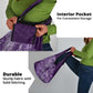 Afro Floral mix Maasai Shuka Grocery Bag Purple Moitf