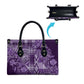 Africa Floral mix Maasai Shuka Leather Bag Purple Moitf