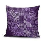 Africa Floral mix Maasai Shuka Pillow Cover Purple Moitf