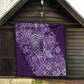 Afro Floral mix Maasai Shuka Quilt Purple Moitf