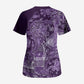 Africa Floral mix Maasai Shuka Scrub Top Purple Moitf