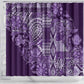 Afro Floral mix Maasai Shuka Shower Curtain Purple Moitf