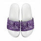 Africa Floral mix Maasai Shuka Slide Sandals Purple Moitf